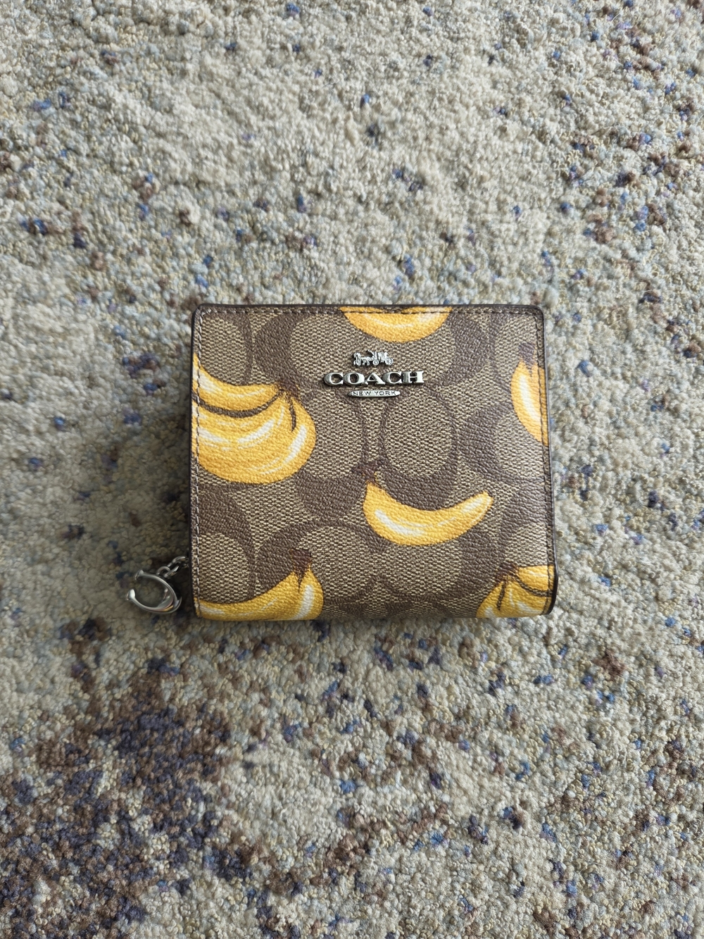 Coach Signature Banana Snap Wallet